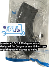 10 x 2 5 innertube suit Dragon Mercane any 10 inch tyre, 80/65-6, 255/80, 90/55-6, steel valve, thicker rubber for durability.